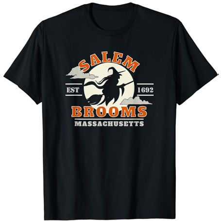 Salem Brooms1692 Cute Fun Halloween Witch Massachusetts T-Shirt